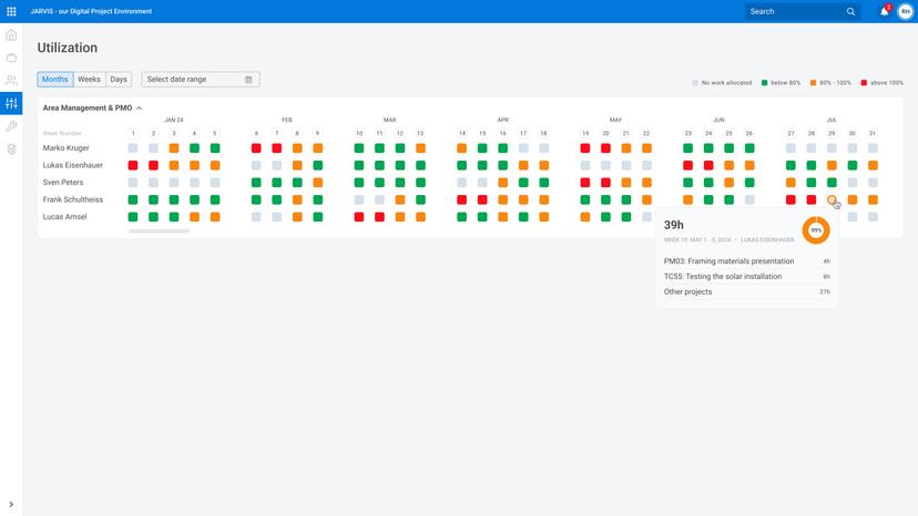 Screenshot of the JARVIS System