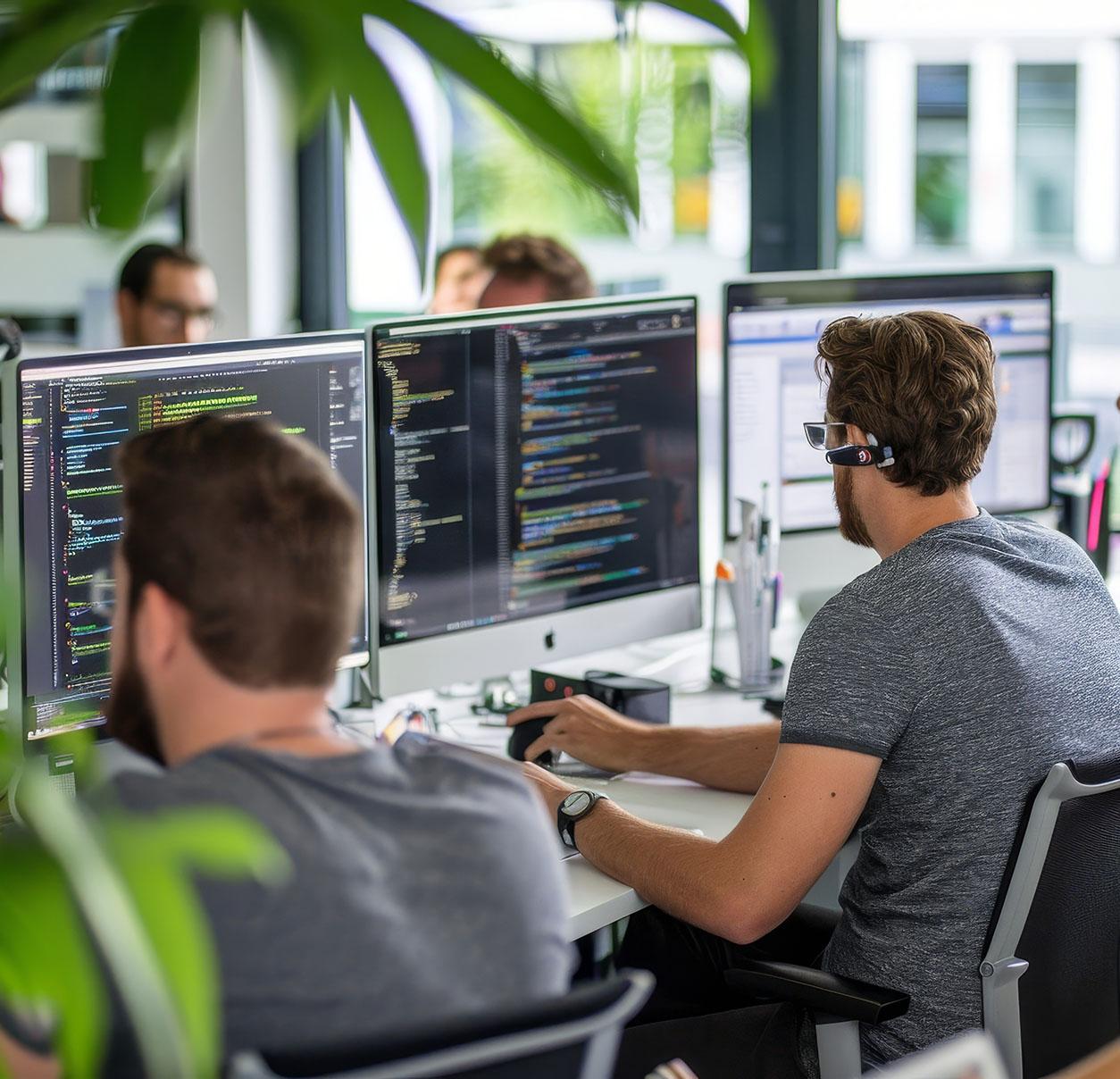Enterprise digital transformation team at work