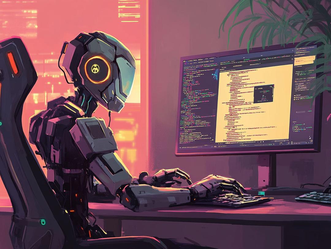 Robot as a developer writing code