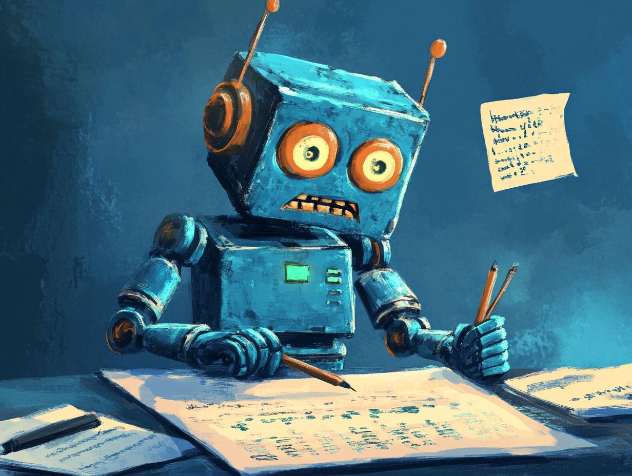 Robot as a developer writing code
