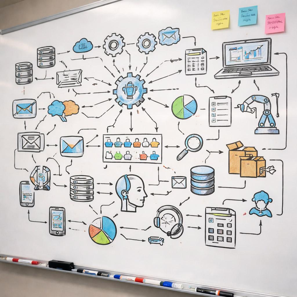 Workflow on whiteboard
