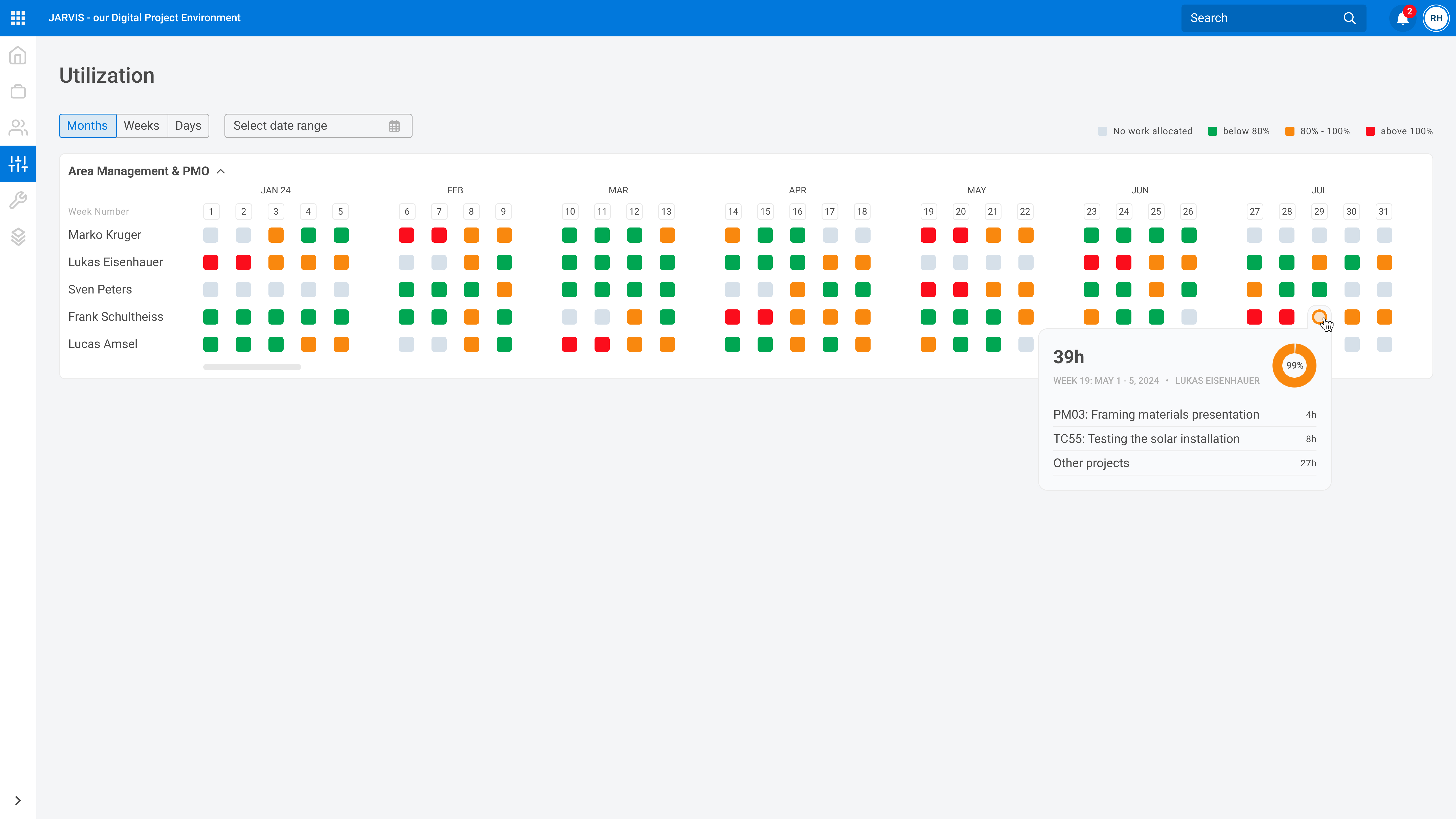 Screenshot of the JARVIS System