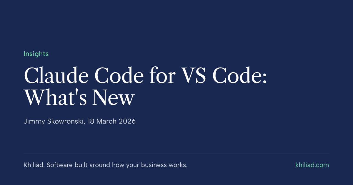 Claude Code for VS Code: What's New | Khiliad | Khiliad